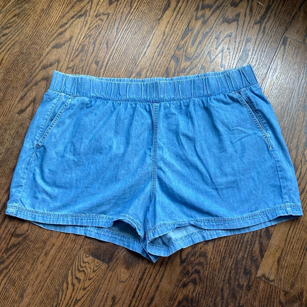 Women's Torrid Chambray minimalist Shorts Size 3 Blue
